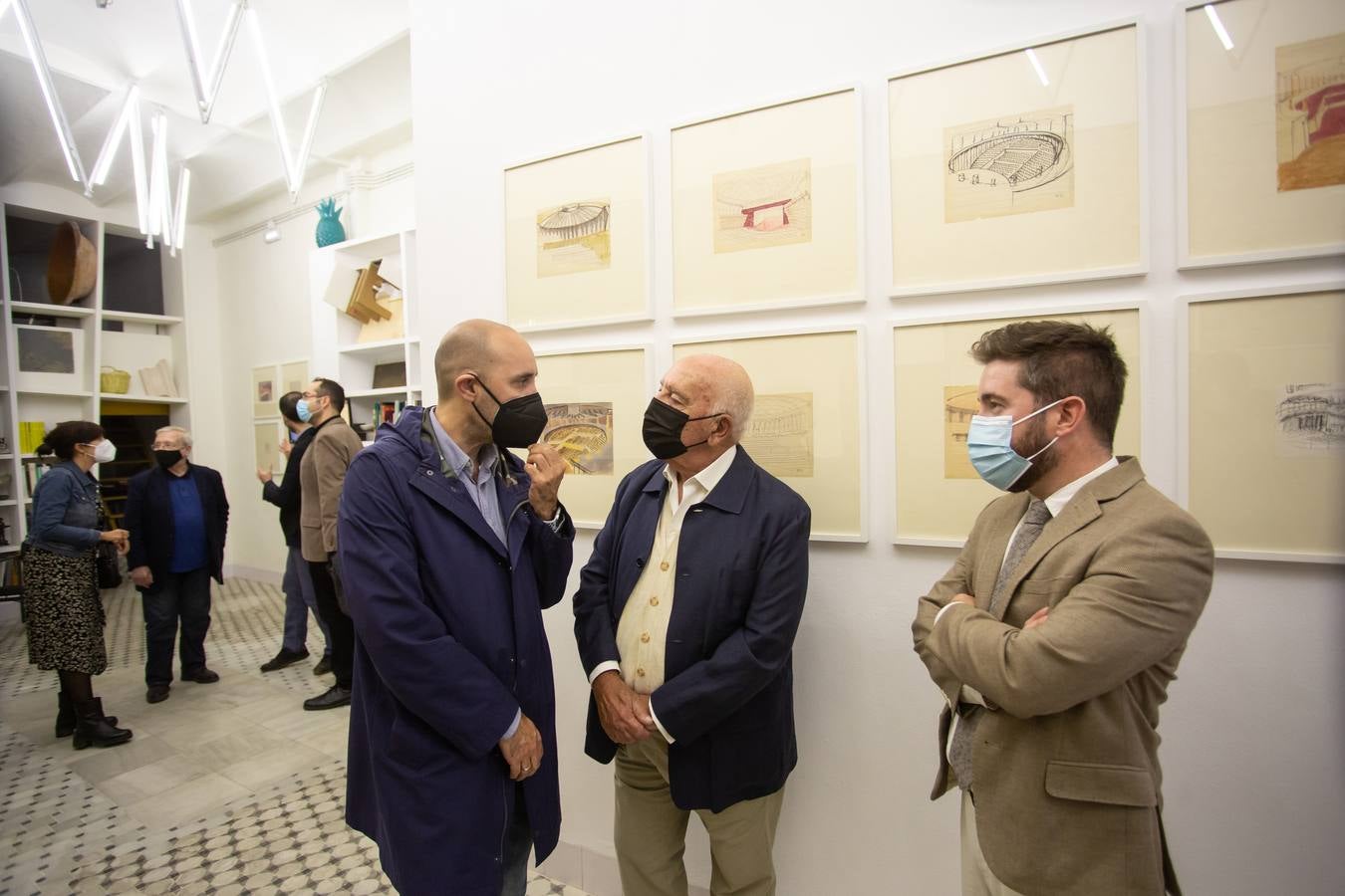 Inauguración de la exposición 'Crónica de un viaje apasionante. Los bocetos de Aurelio del Pozo para el Teatro de la Maestranza'