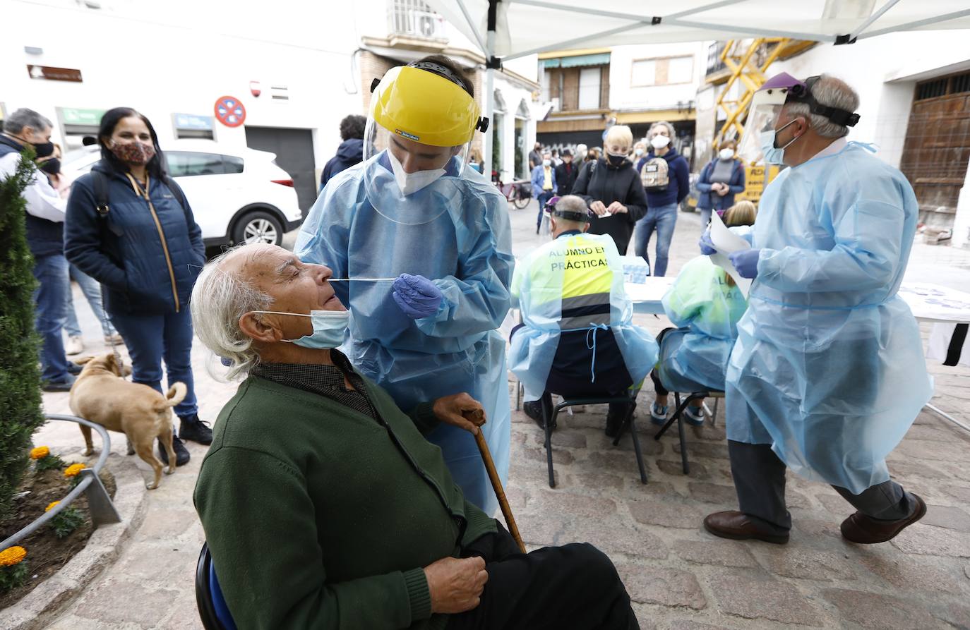 Las pruebas del Covid a los dueños de los Patios de Córdoba, en imágenes