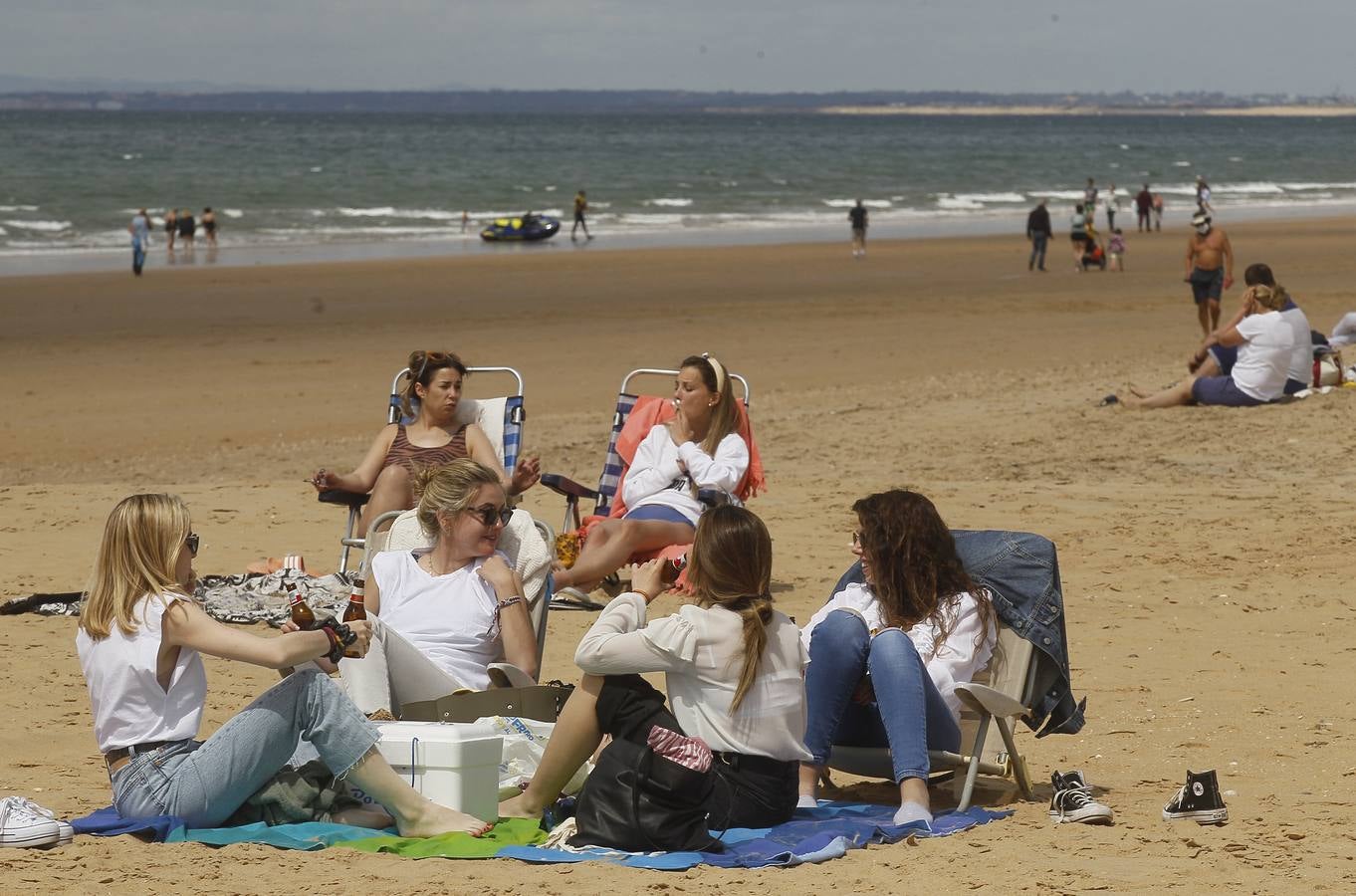 Ambiente este sábado en algunas playas onubenses