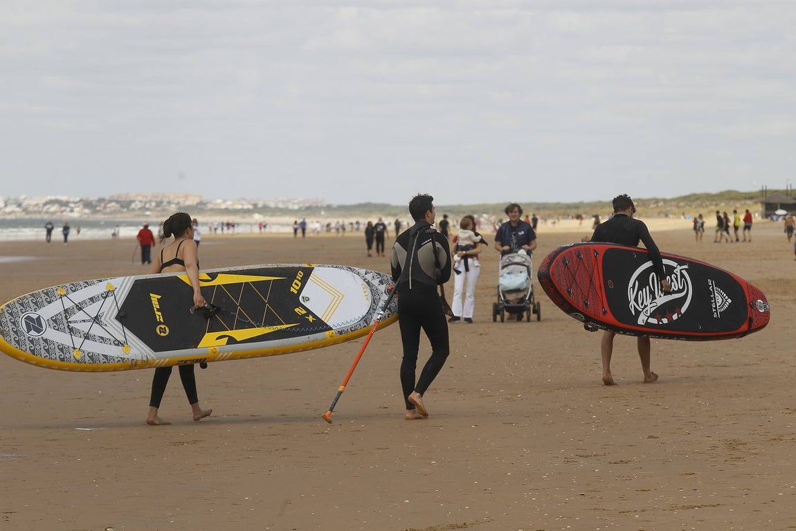 Ambiente este sábado en algunas playas onubenses