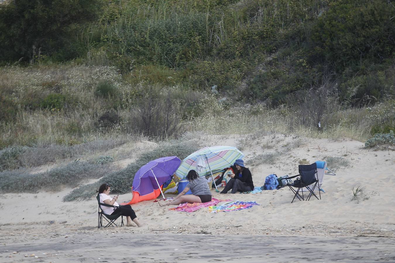 Ambiente este sábado en algunas playas onubenses