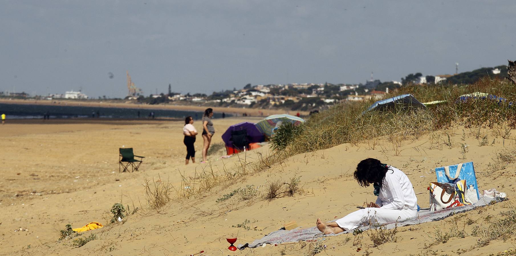 Ambiente este sábado en algunas playas onubenses