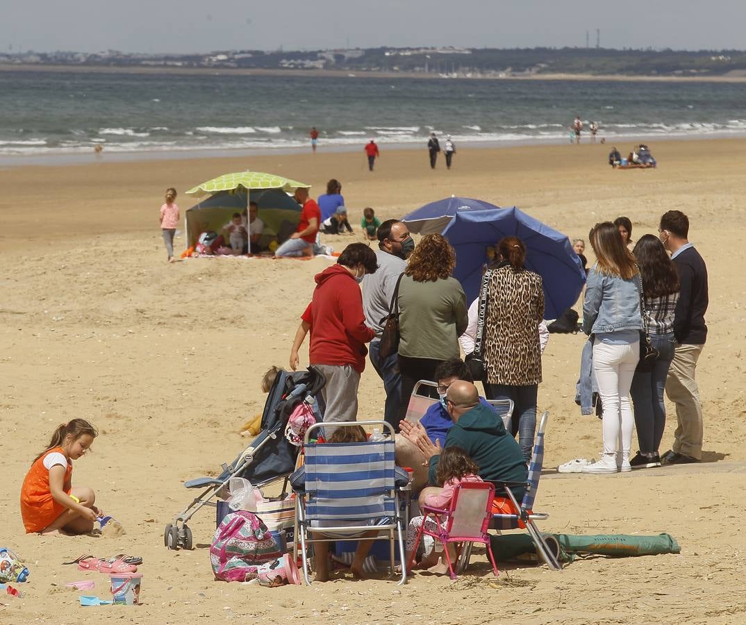 Ambiente este sábado en algunas playas onubenses