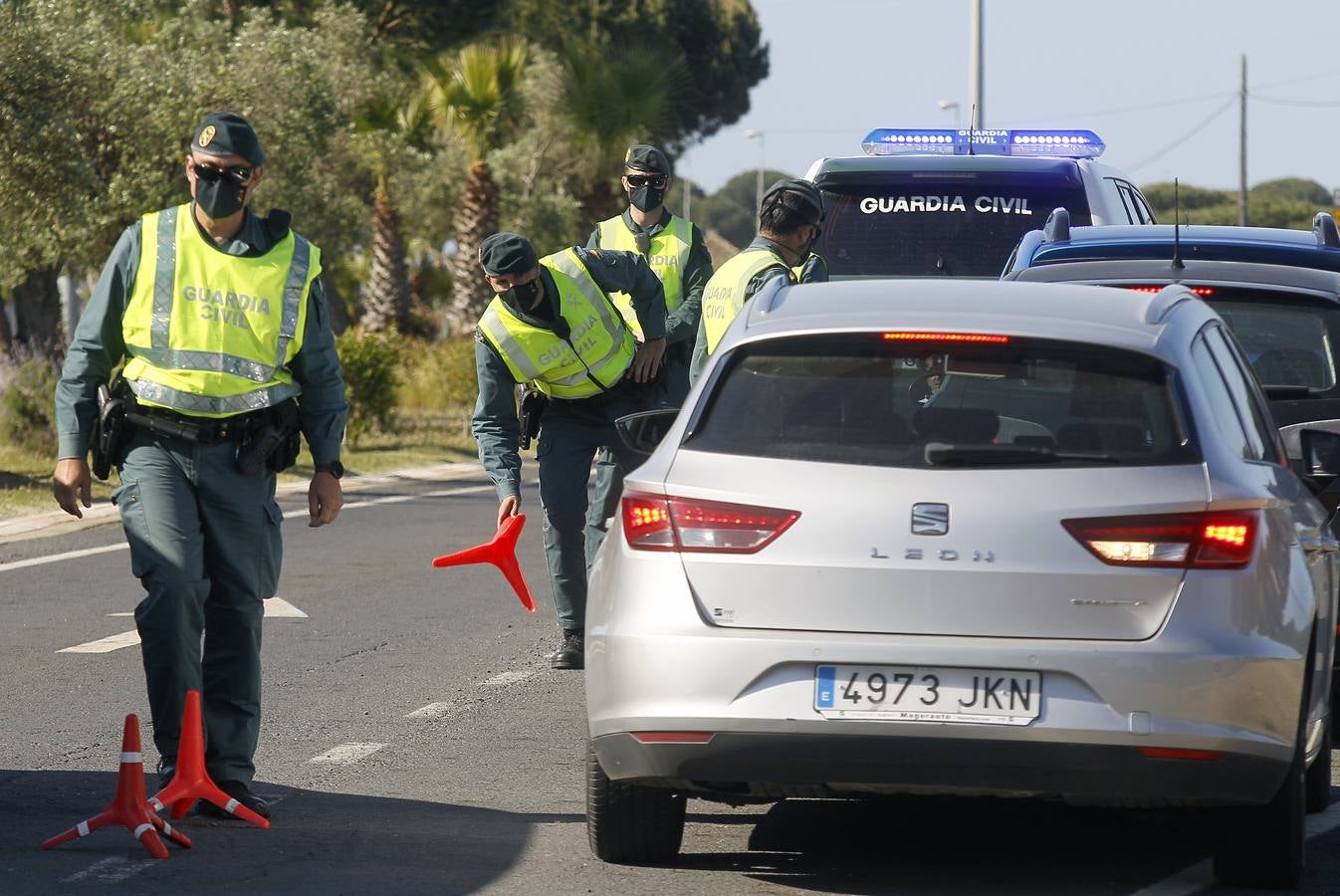 Controles a la entrada de Matalascañas