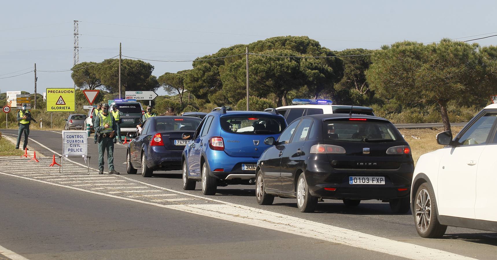 Controles a la entrada de Matalascañas