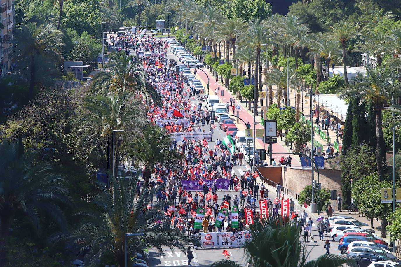 La manifestación del Primero de Mayo en Córdoba, en imágenes