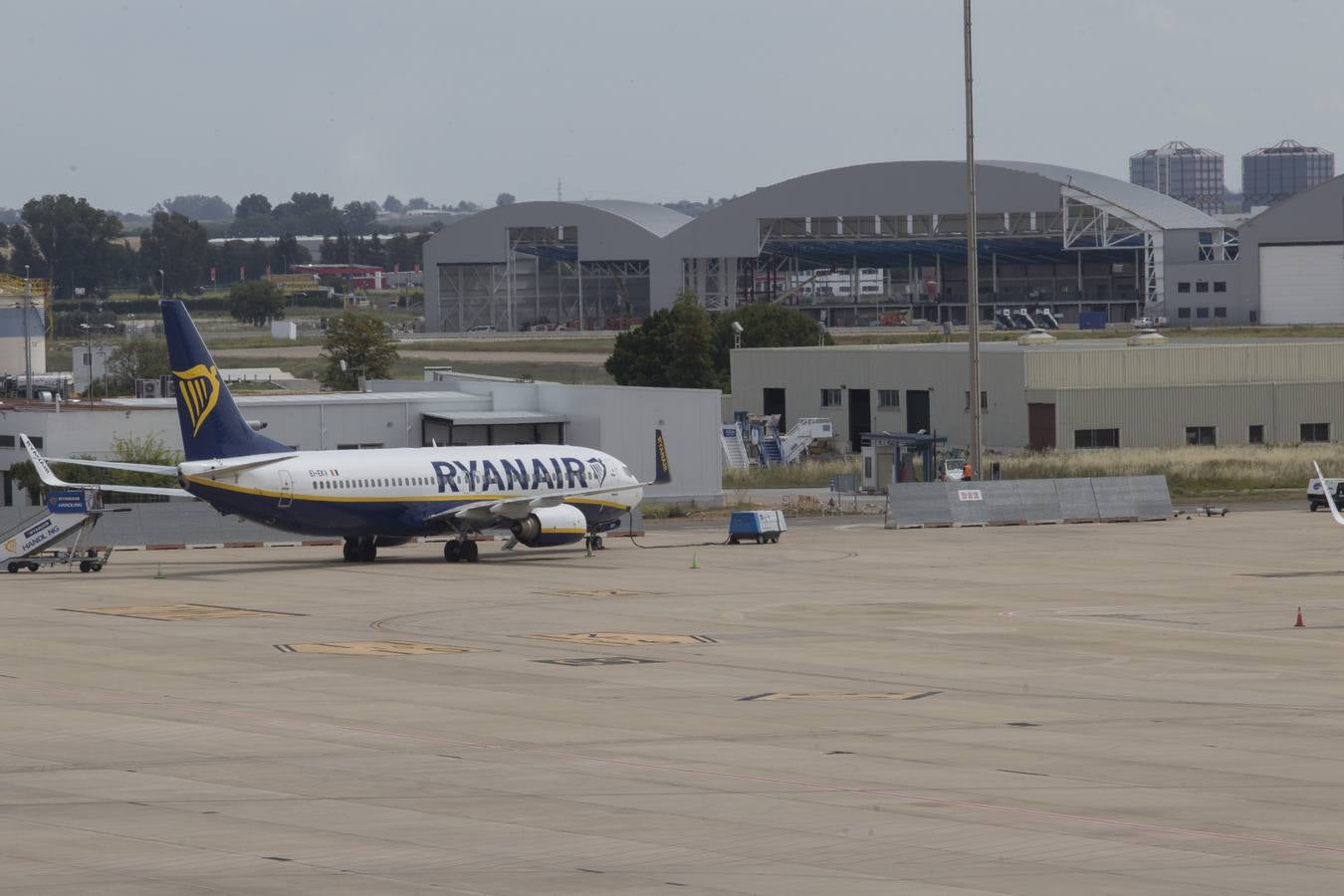 Obras en el aeropuerto de Sevilla