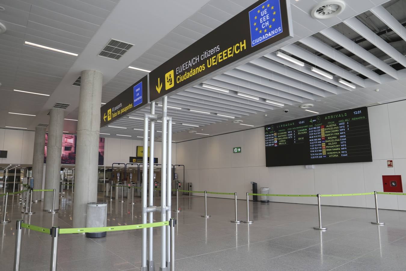 Obras en el aeropuerto de Sevilla