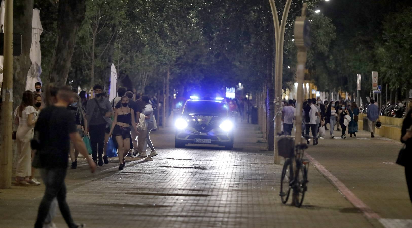 Dispositivo policial en la Alameda