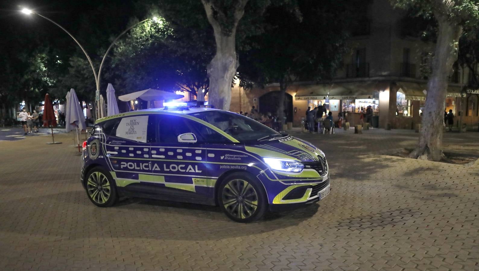 Dispositivo policial en la Alameda