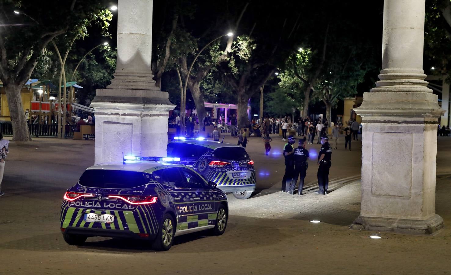 Dispositivo policial en la Alameda