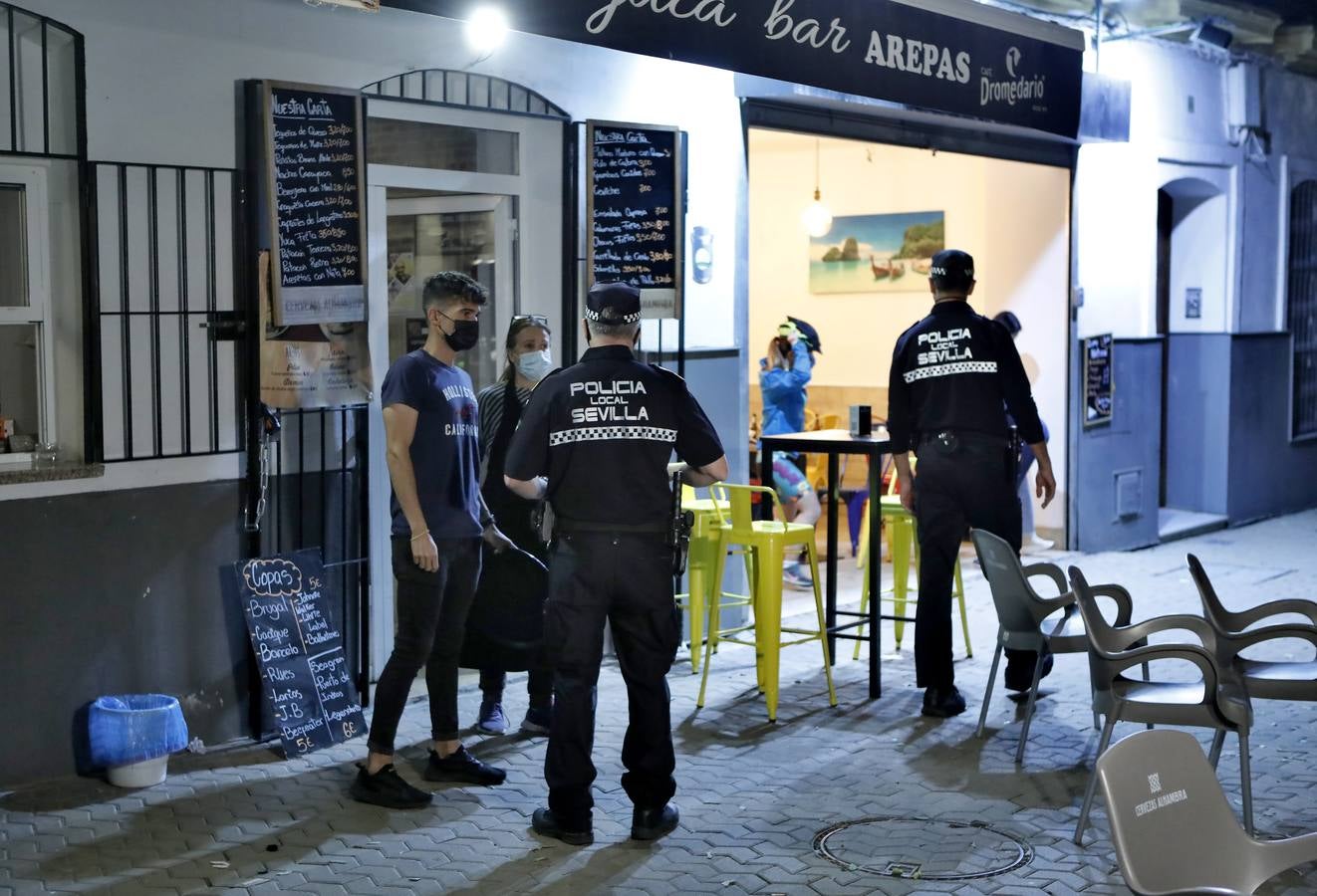 Dispositivo policial en la Alameda