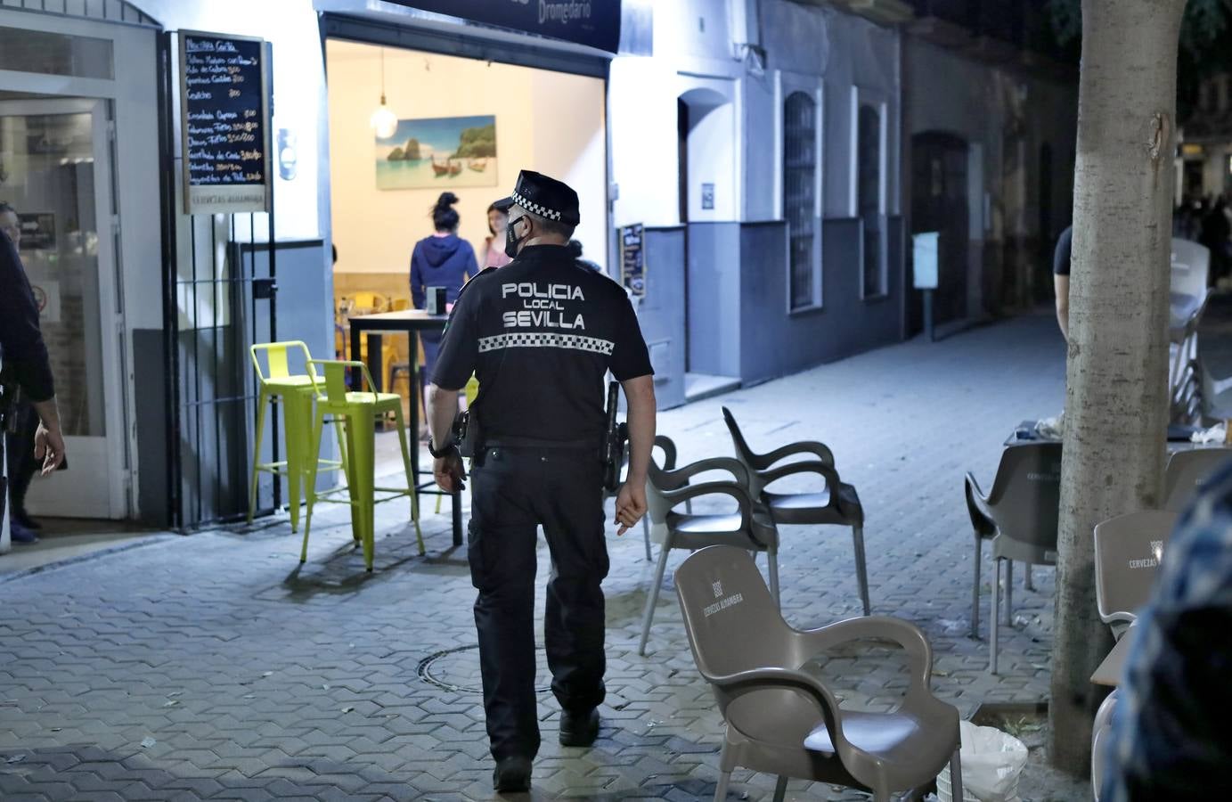 Dispositivo policial en la Alameda