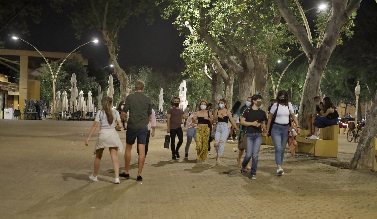 Dispositivo policial en la Alameda