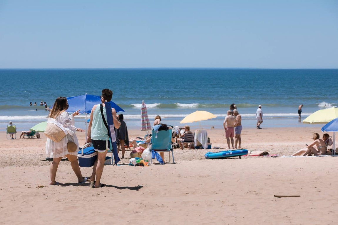 Ambiente en la playa de Punta Umbría