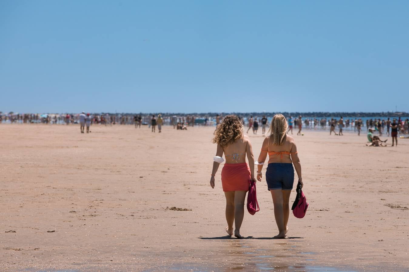 Ambiente en la playa de Punta Umbría