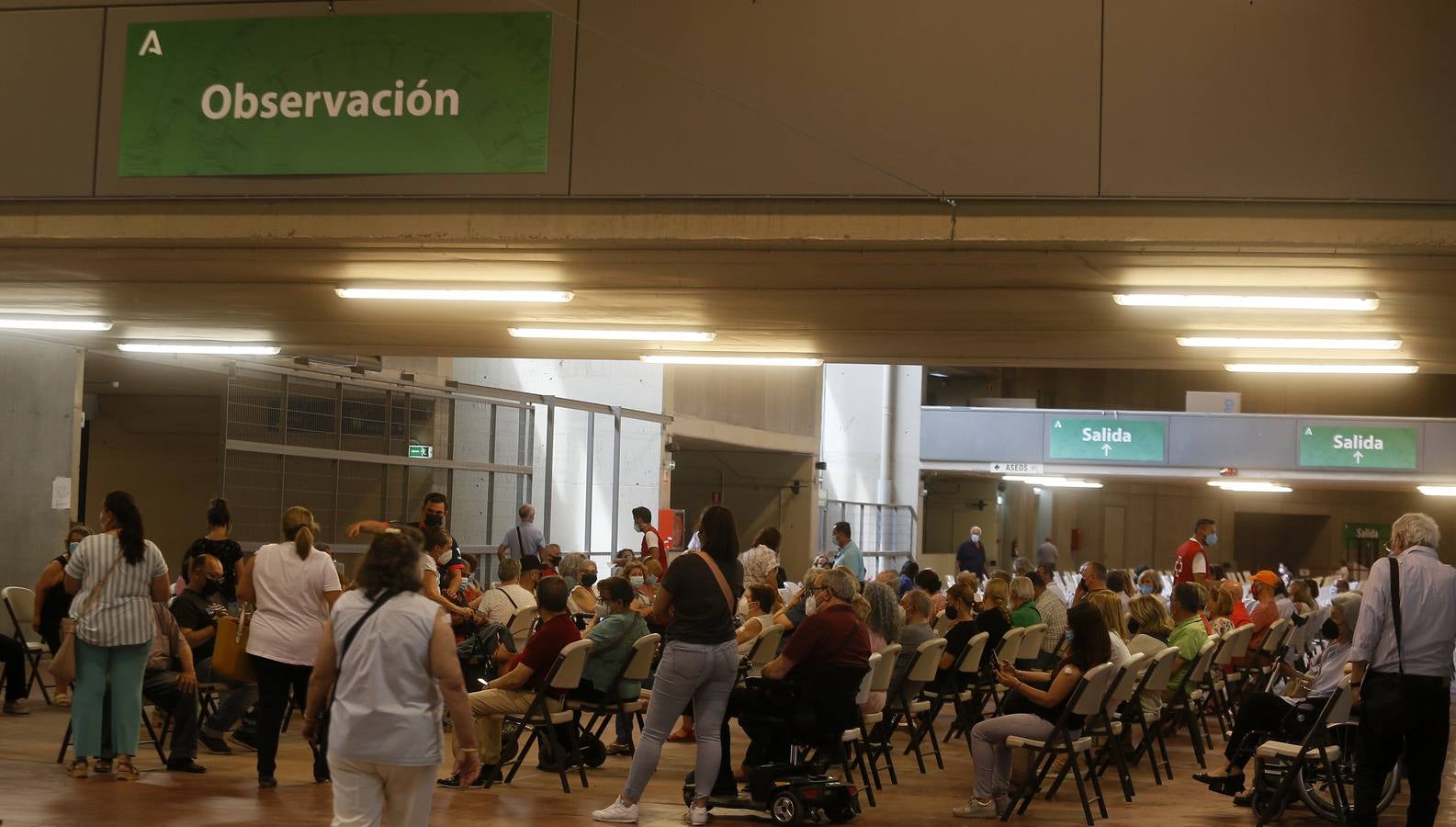 El estadio de la Cartuja cumple un mes como centro de vacunación masiva