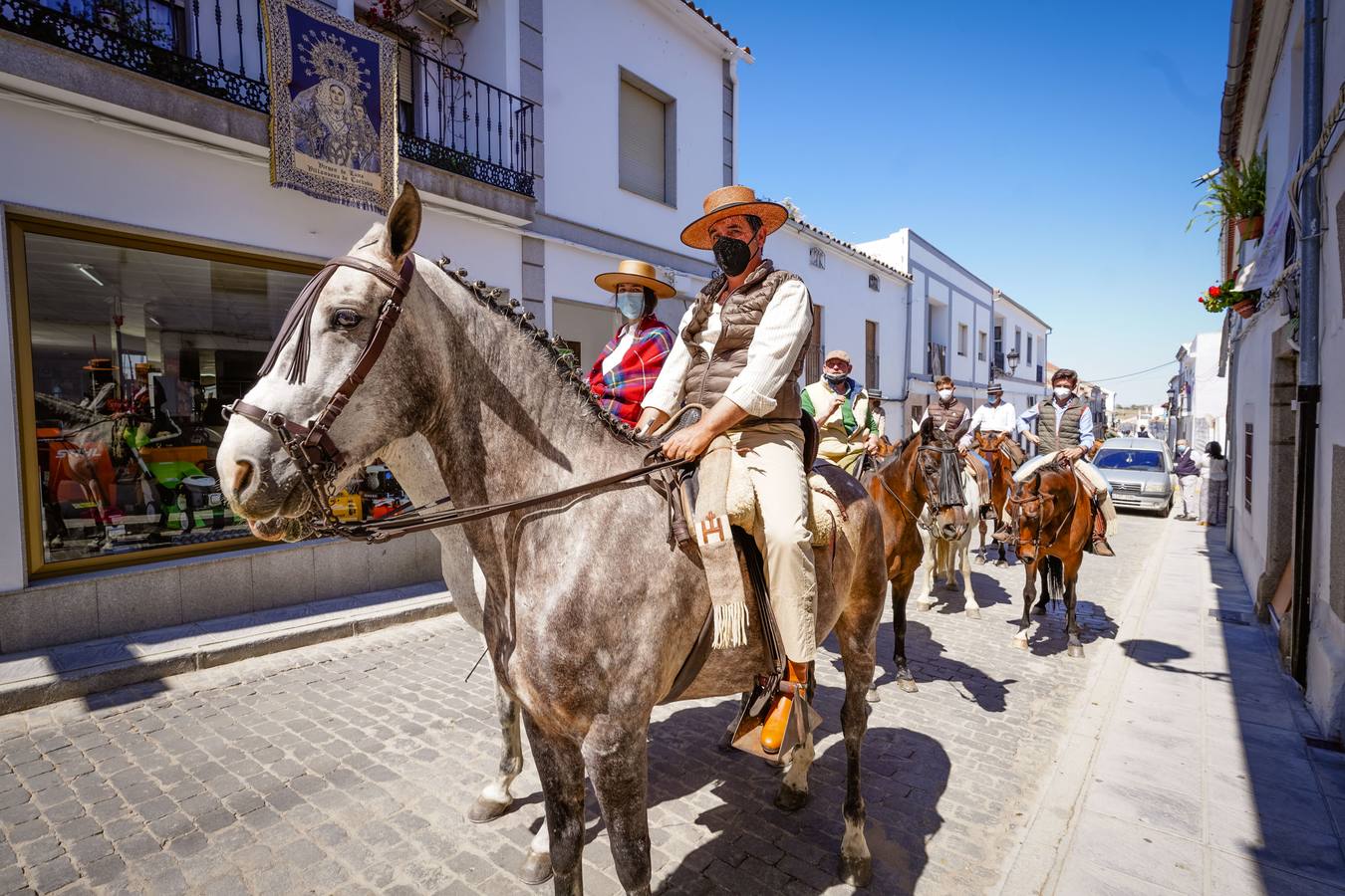 La llegada de la Virgen de Luna a Villanueva de Córdoba, en imágenes