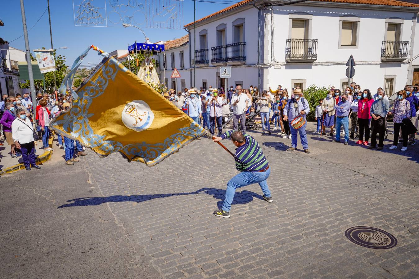 La llegada de la Virgen de Luna a Villanueva de Córdoba, en imágenes