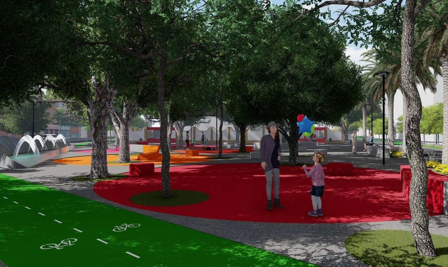 Así será la avenida de la Cruz Roja de Sevilla con el proyecto Life Watercool