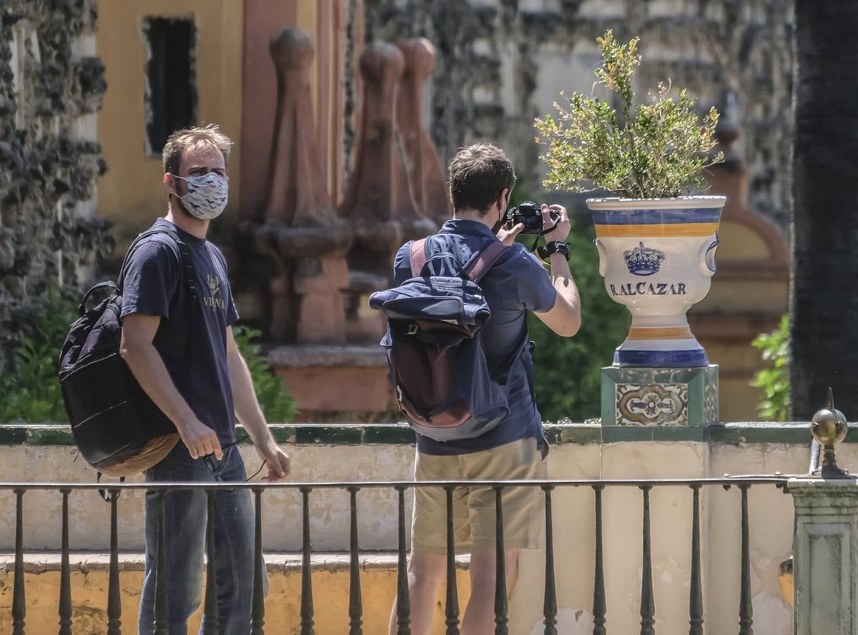 Los turistas vuelven a llenar el Real Alcázar de Sevilla