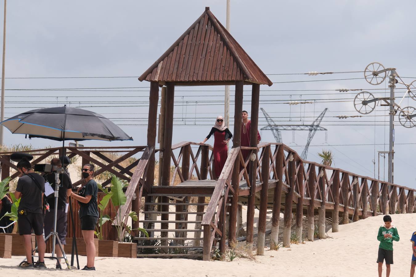 Fotos: Rodaje de &#039;La maniobra de la tortuga&#039; en la playa de Cortadura de Cádiz