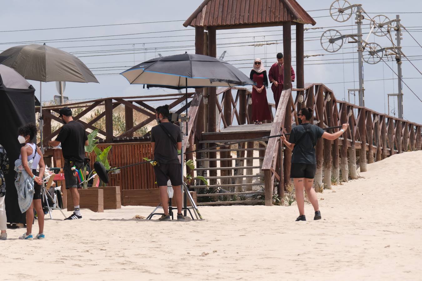 Fotos: Rodaje de &#039;La maniobra de la tortuga&#039; en la playa de Cortadura de Cádiz