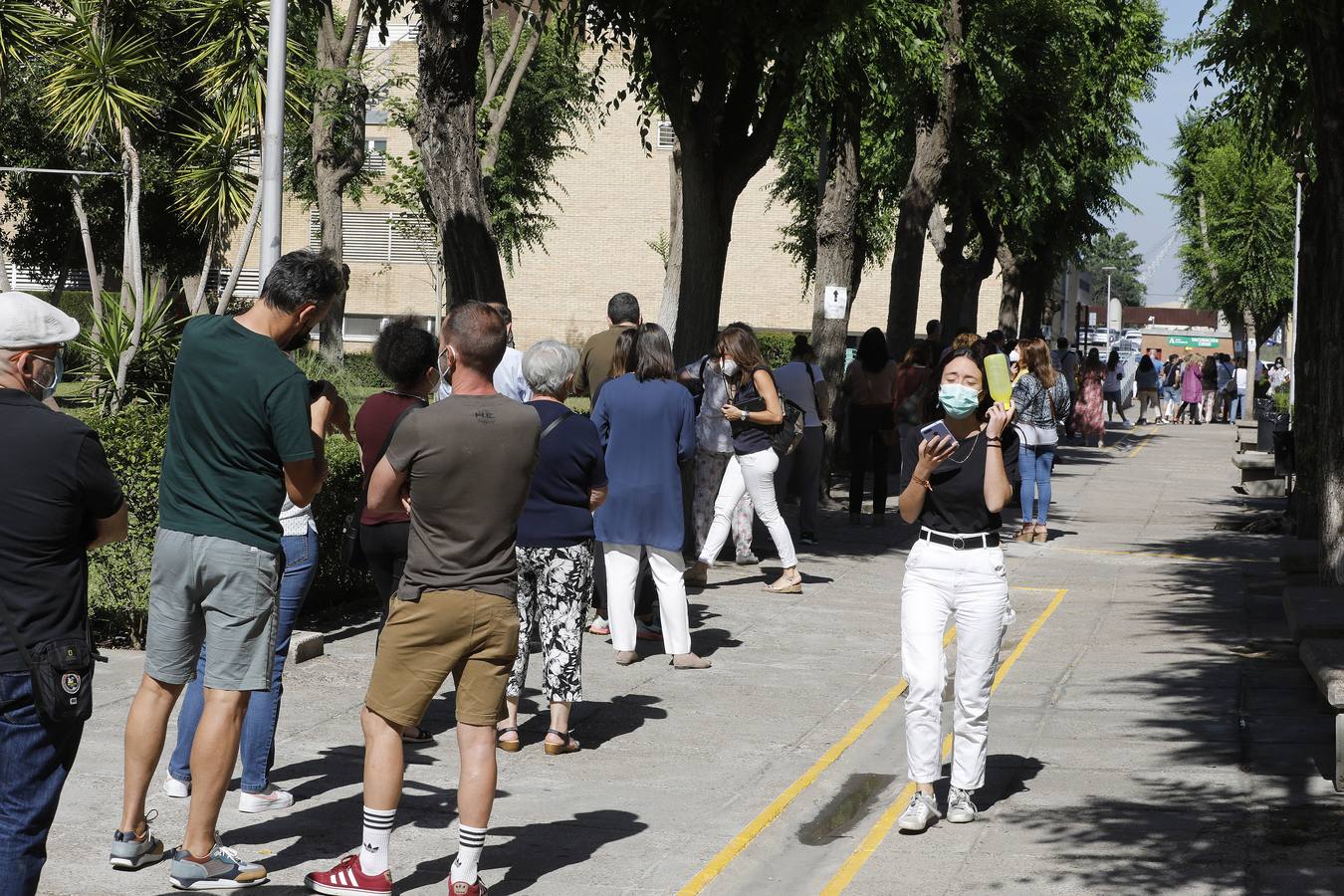 Vacunación en el centro habilitado en la Facultad de Matemáticas de Sevilla