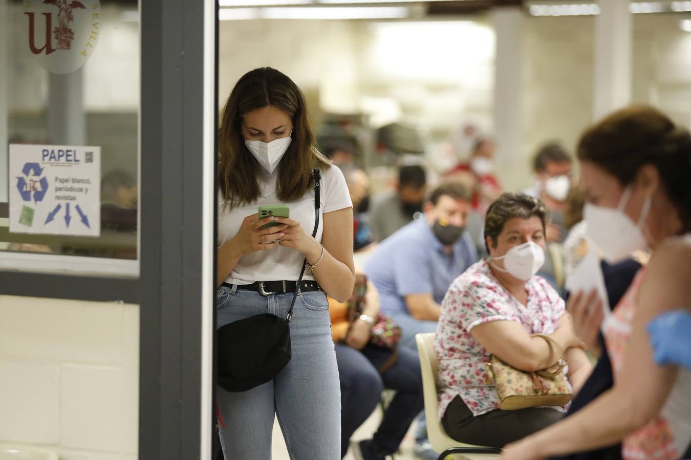 Vacunación en el centro habilitado en la Facultad de Matemáticas de Sevilla