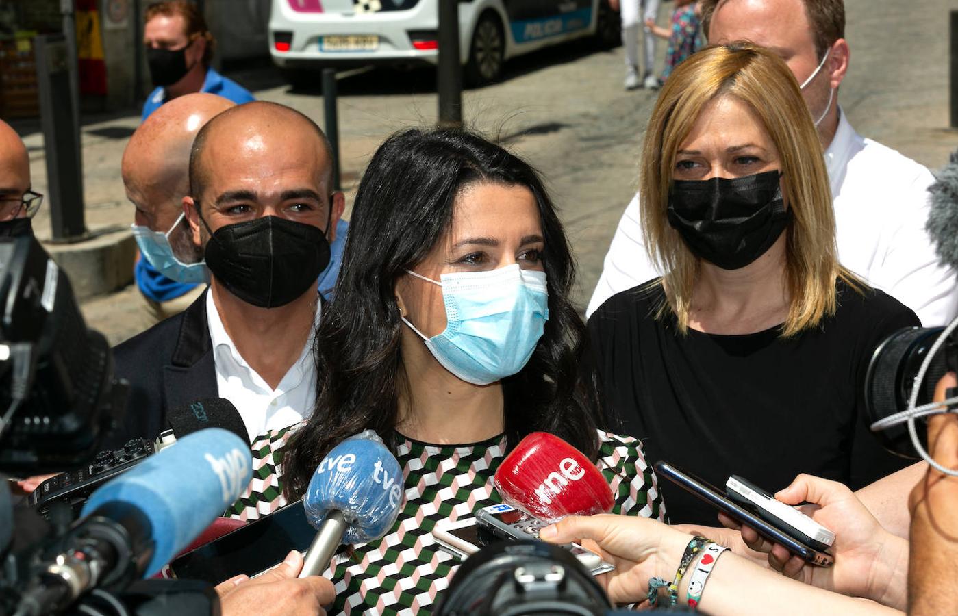 Inés Arrimadas, líder de Ciudadanos, en Toledo. 