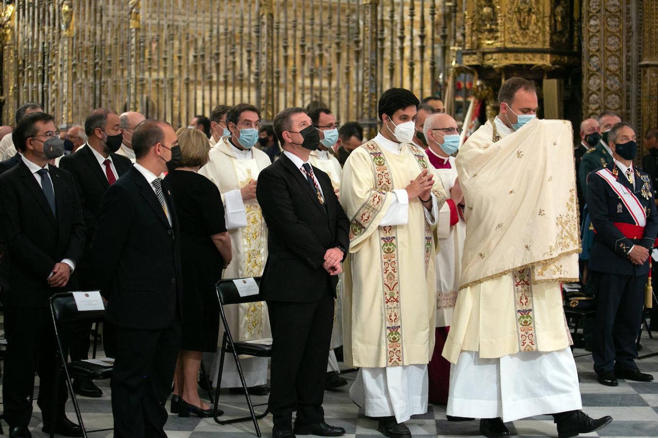 El presidente García-Page, durante la misa. 