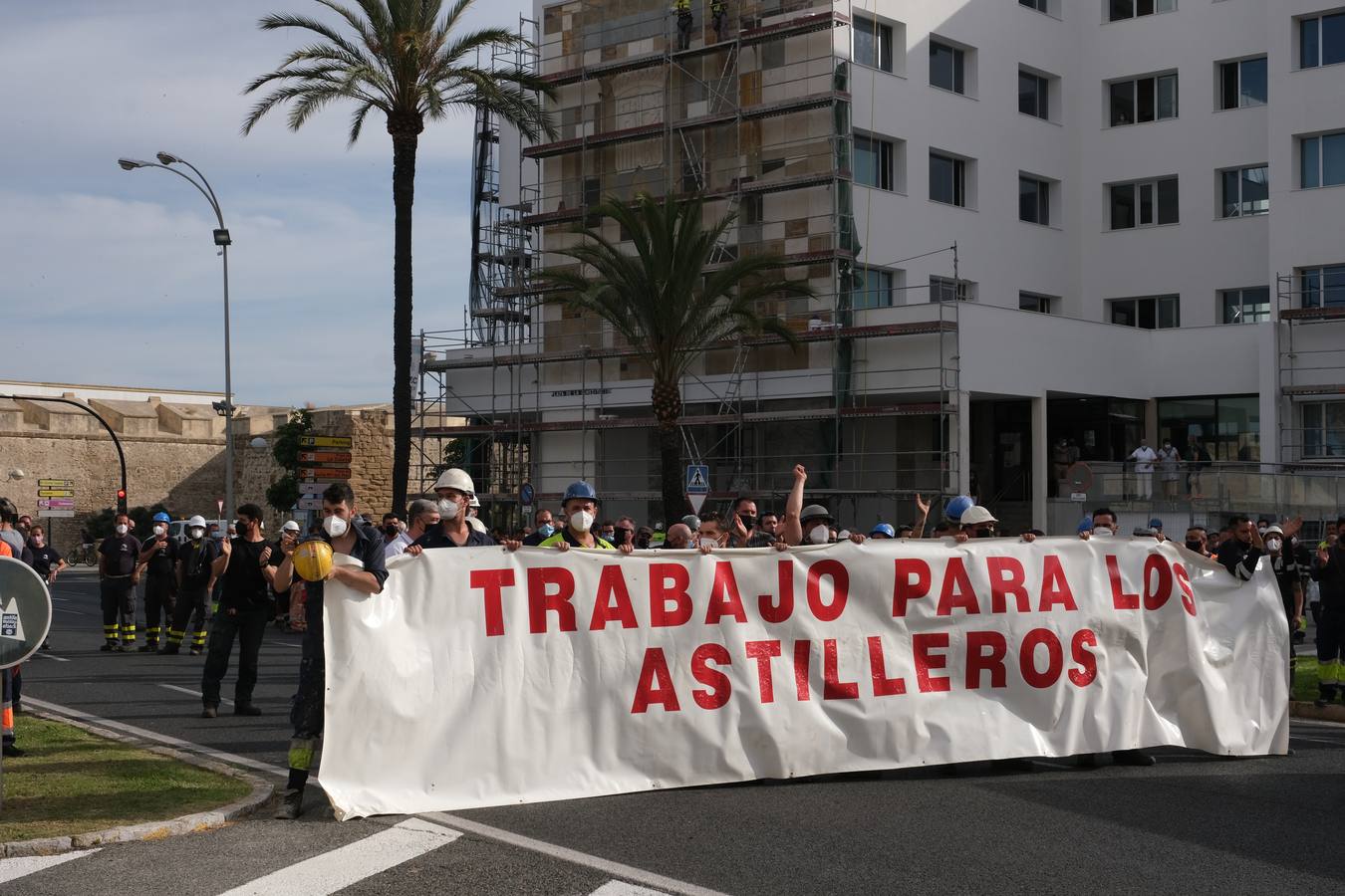 Los trabajadores de Navantia piden carga de trabajo para el astillero gaditano