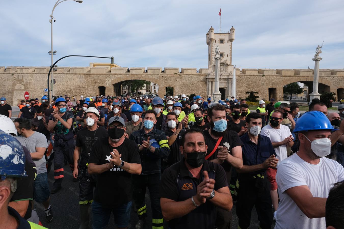 Los trabajadores de Navantia piden carga de trabajo para el astillero gaditano