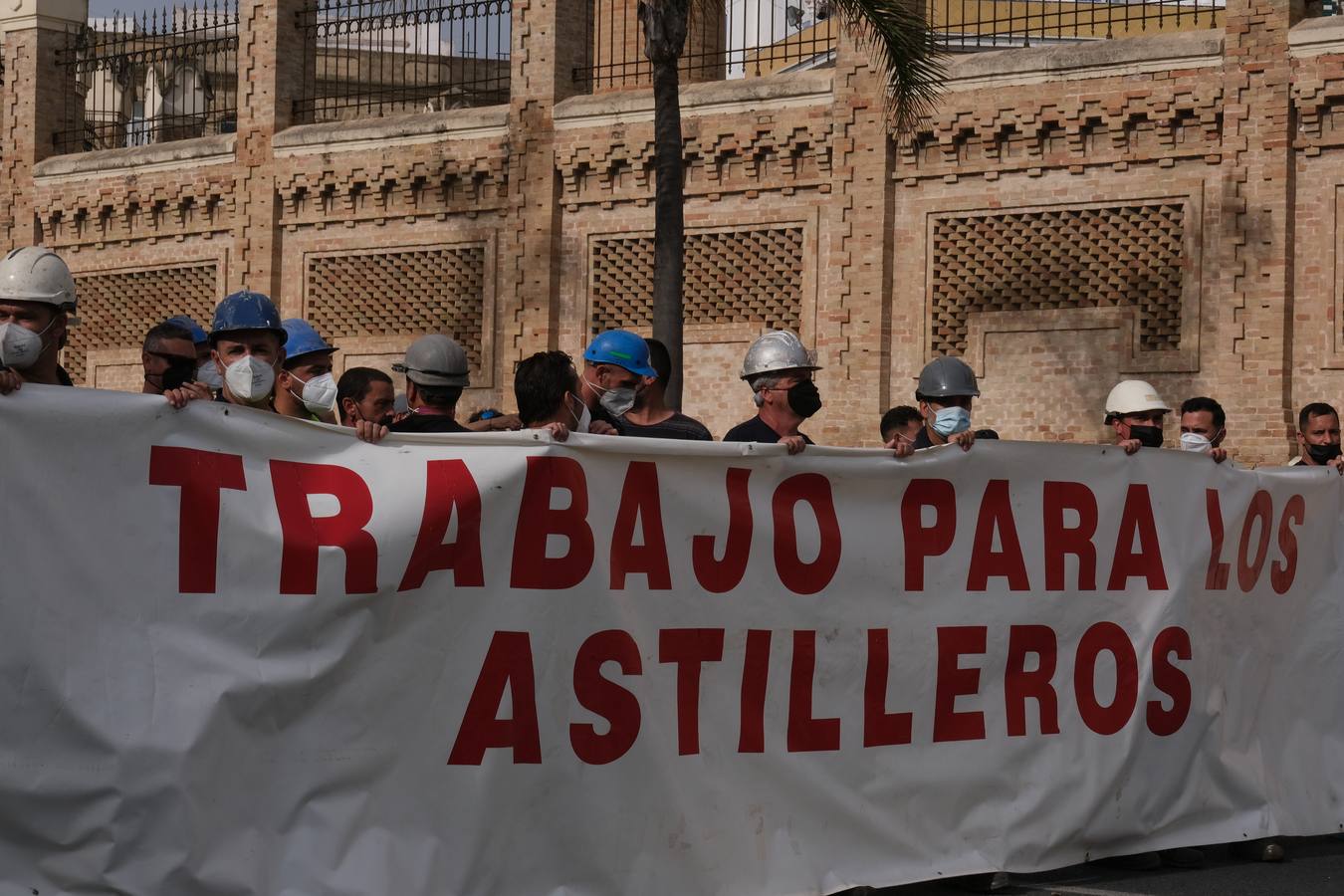 Los trabajadores de Navantia piden carga de trabajo para el astillero gaditano