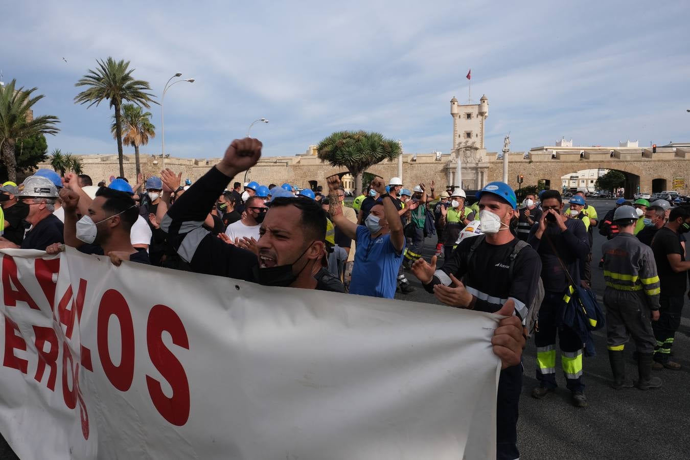 Los trabajadores de Navantia piden carga de trabajo para el astillero gaditano