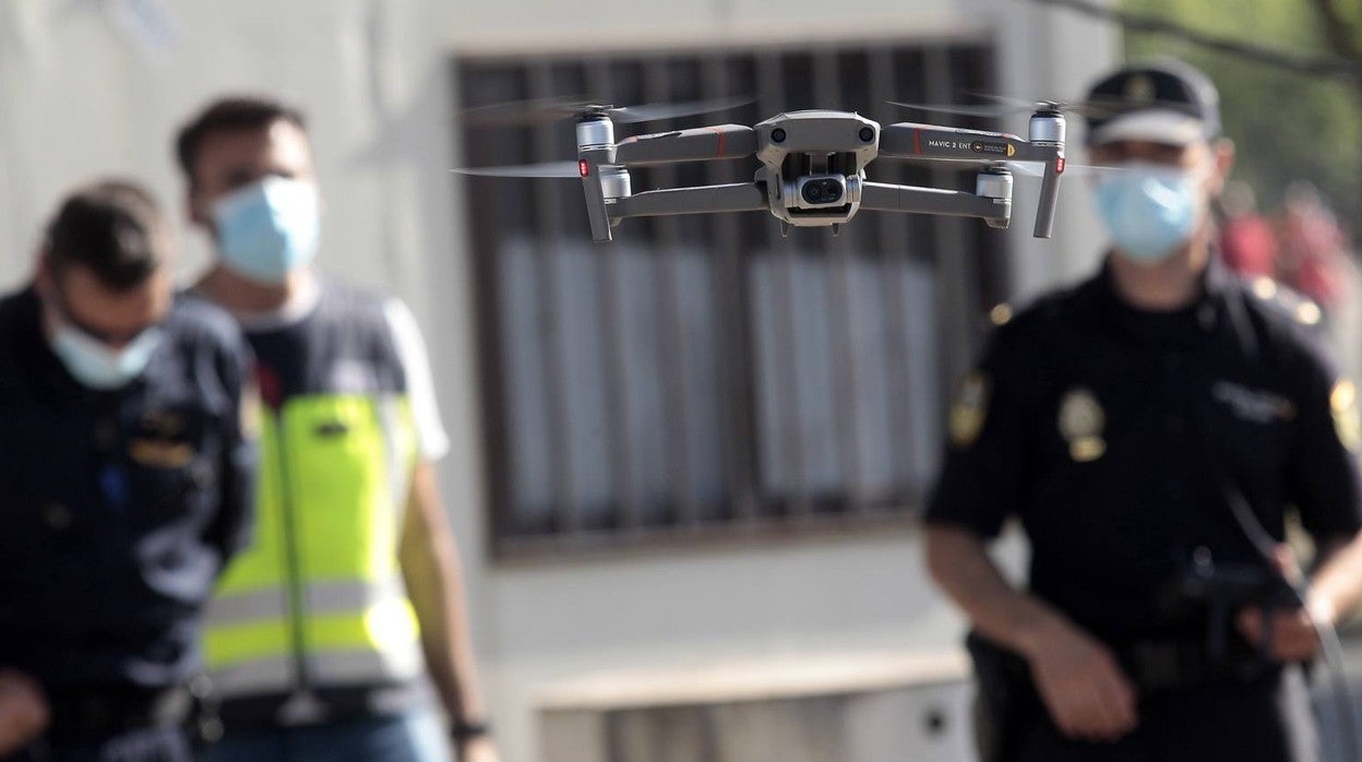 Los drones y antidrones de la Eurocopa en Sevilla