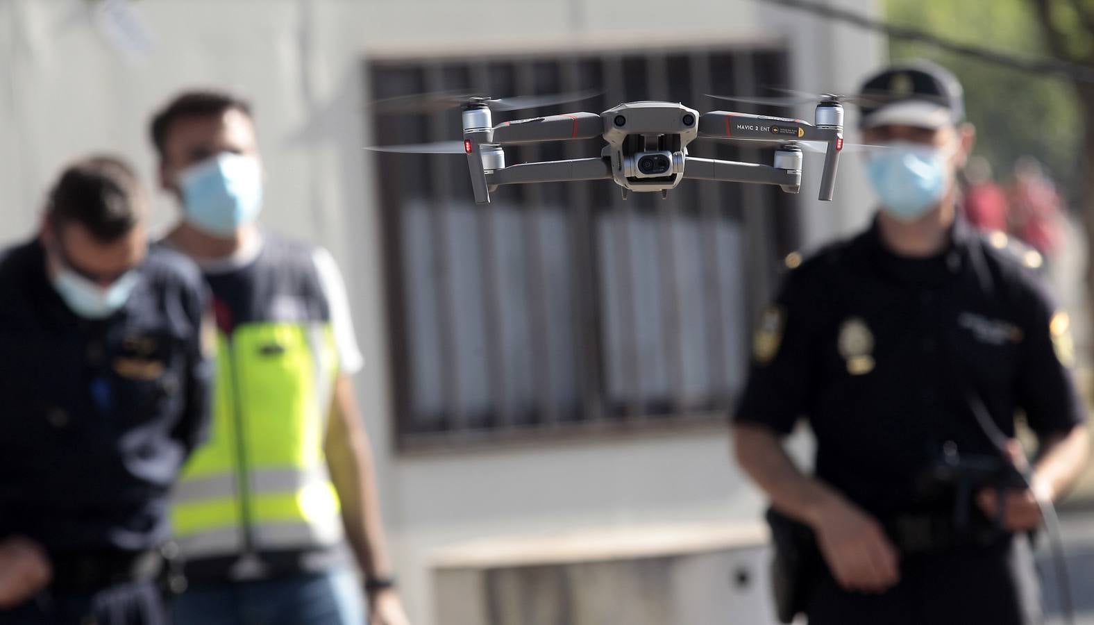 Los drones y antidrones de la Eurocopa en Sevilla