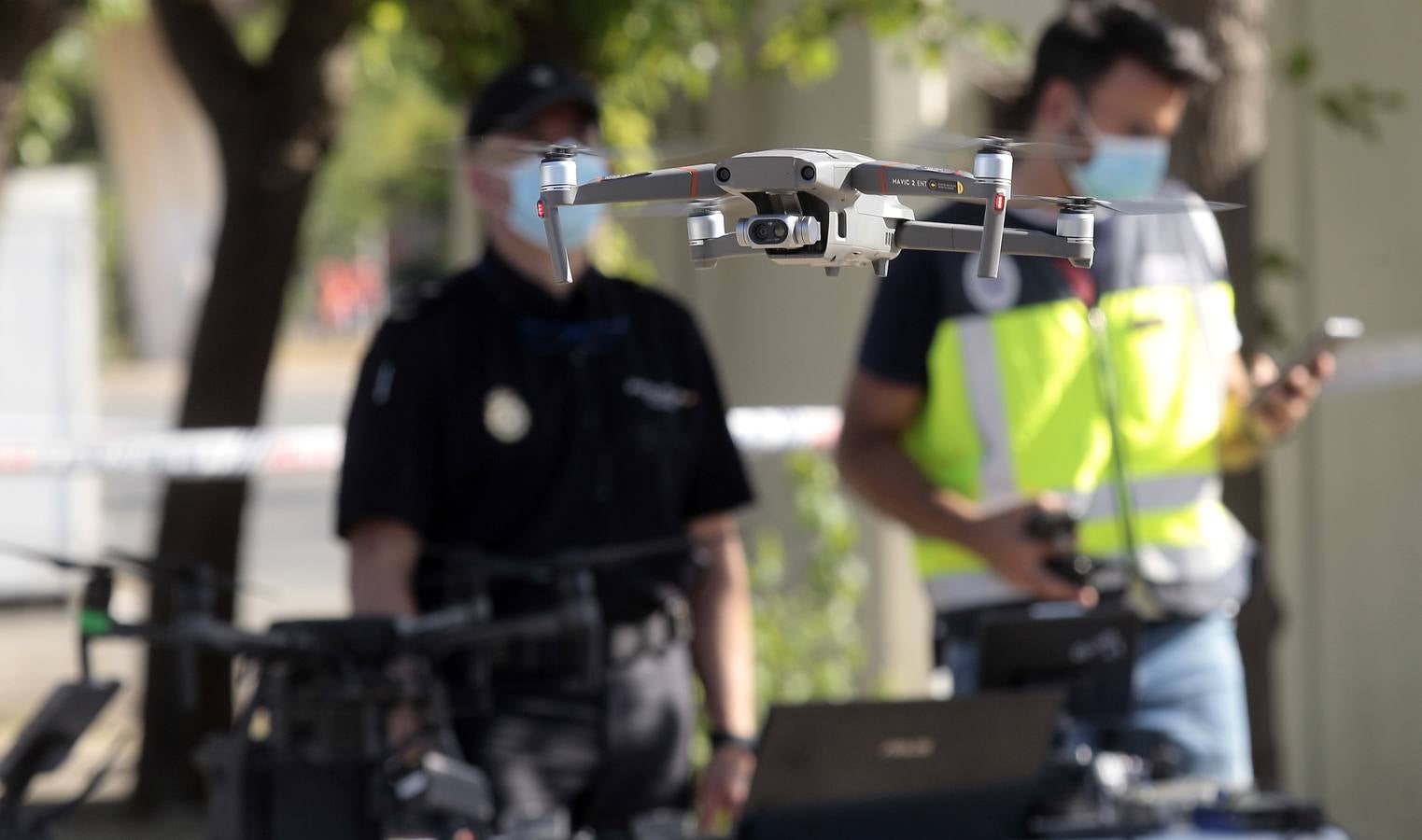 Los drones y antidrones de la Eurocopa en Sevilla