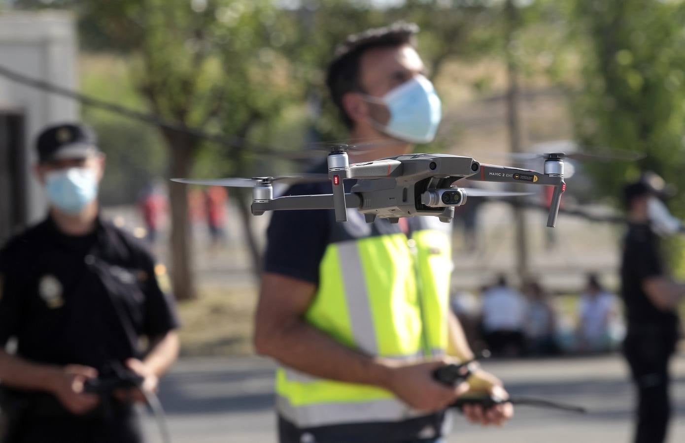 Los drones y antidrones de la Eurocopa en Sevilla