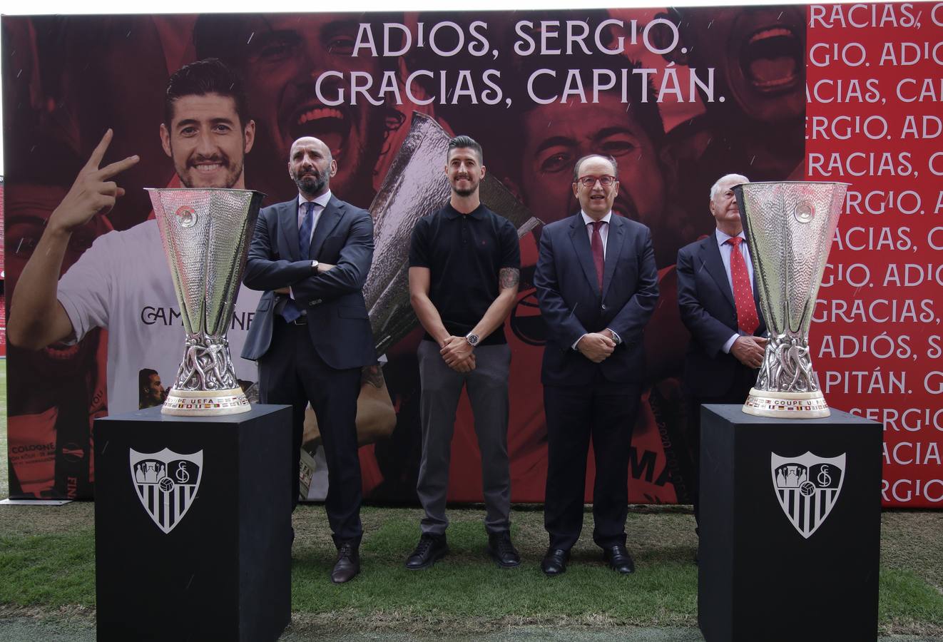 Acto de despedida de Escudero del Sevilla FC en el Sánchez-Pizjuán