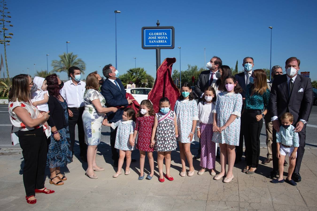 Inauguración de la glorieta dedicada a José Moya Sanabria