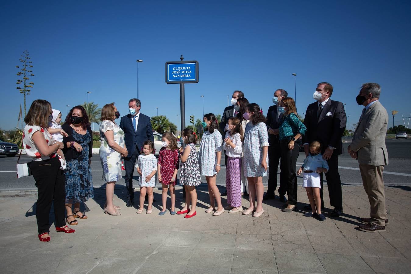 Inauguración de la glorieta dedicada a José Moya Sanabria