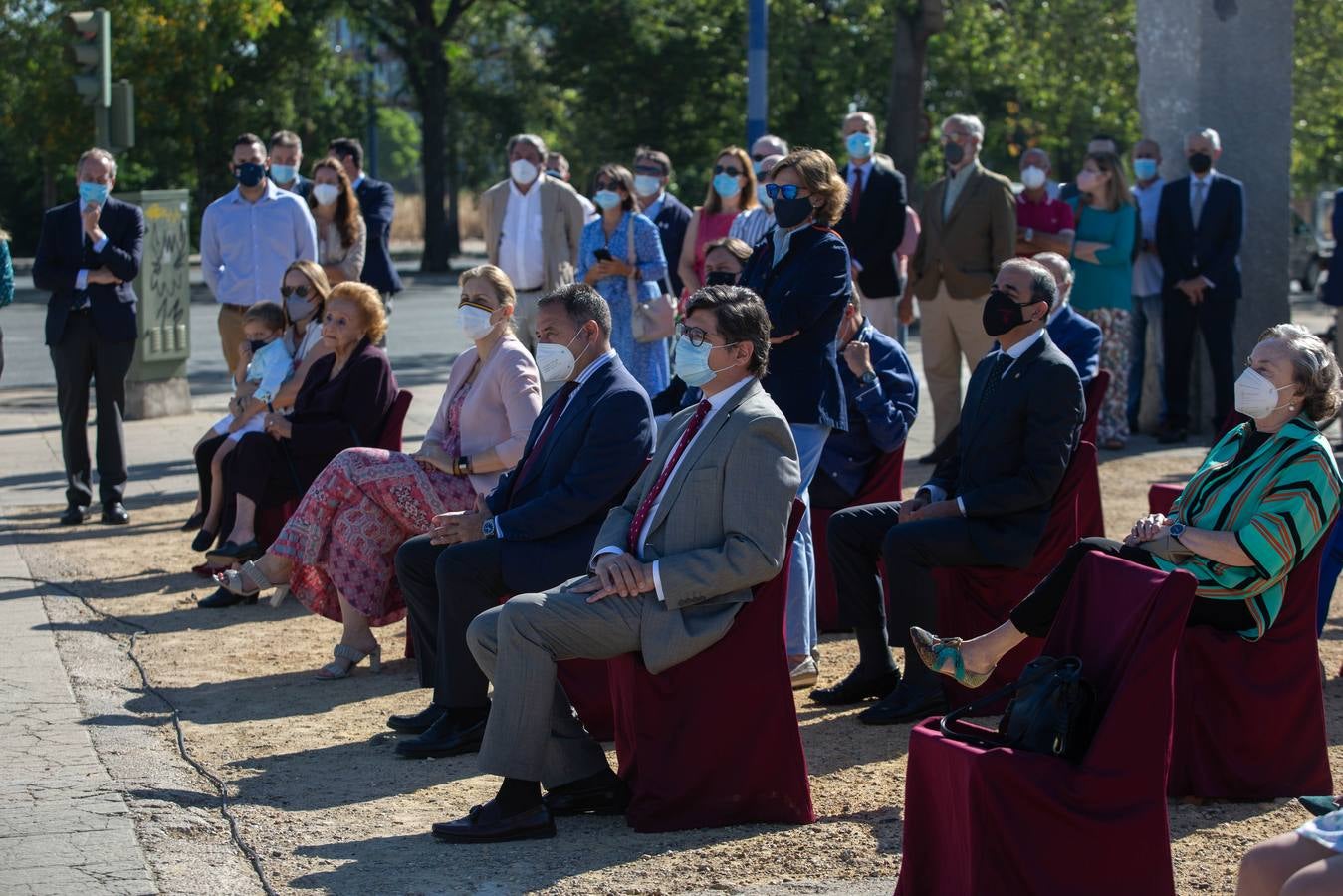 Inauguración de la glorieta dedicada a José Moya Sanabria