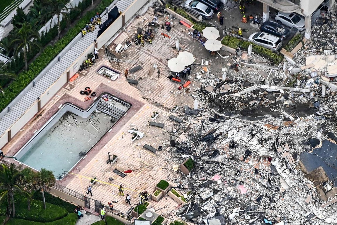 Continúa la búsqueda de 159 desaparecidos en el derrumbe de un edificio en Miami