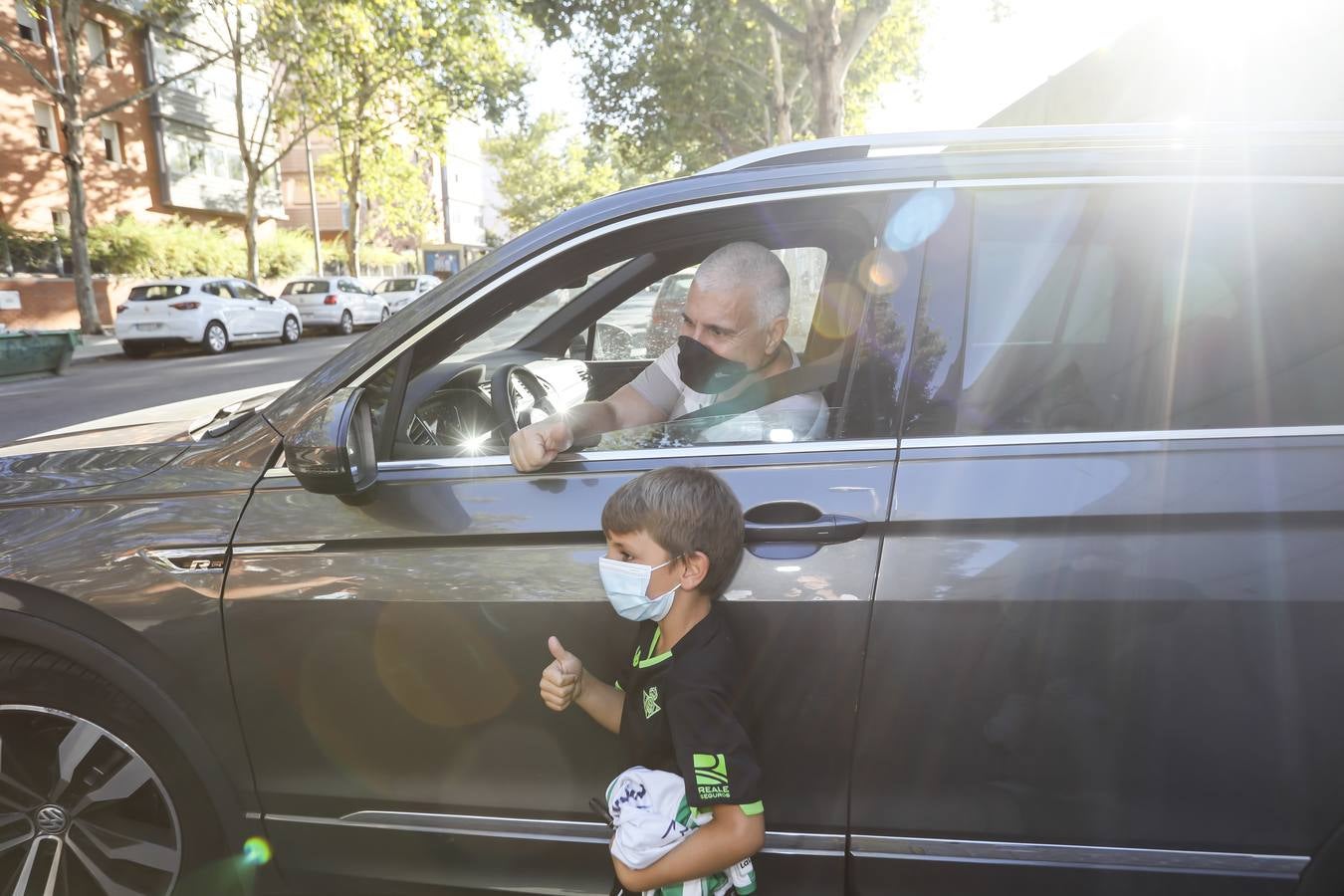 Jugadores a la salida tras haberse realizados los PCR