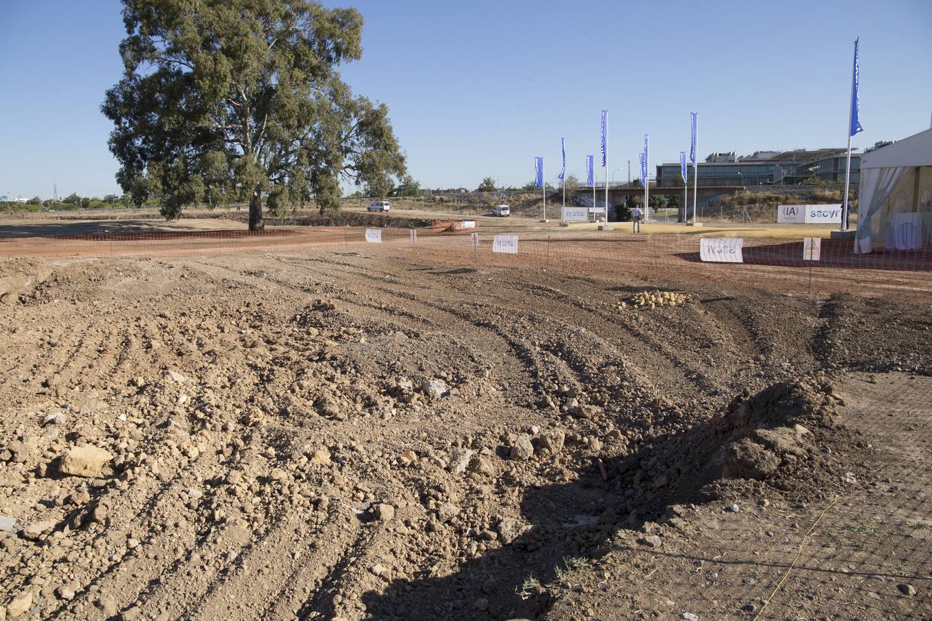 La promotora Metrovacesa ha puesto este jueves la primera piedra del nuevo barrio sevillano de Palmas Altas