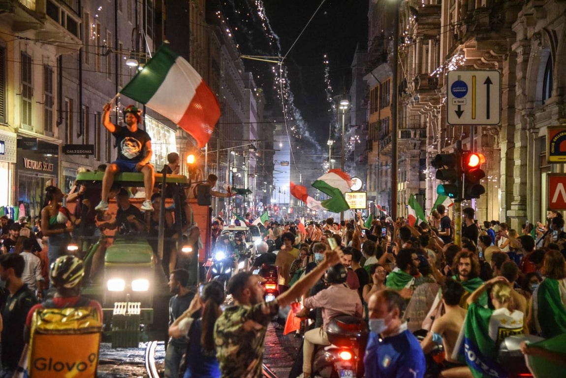 Así celebró Italia la Eurocopa