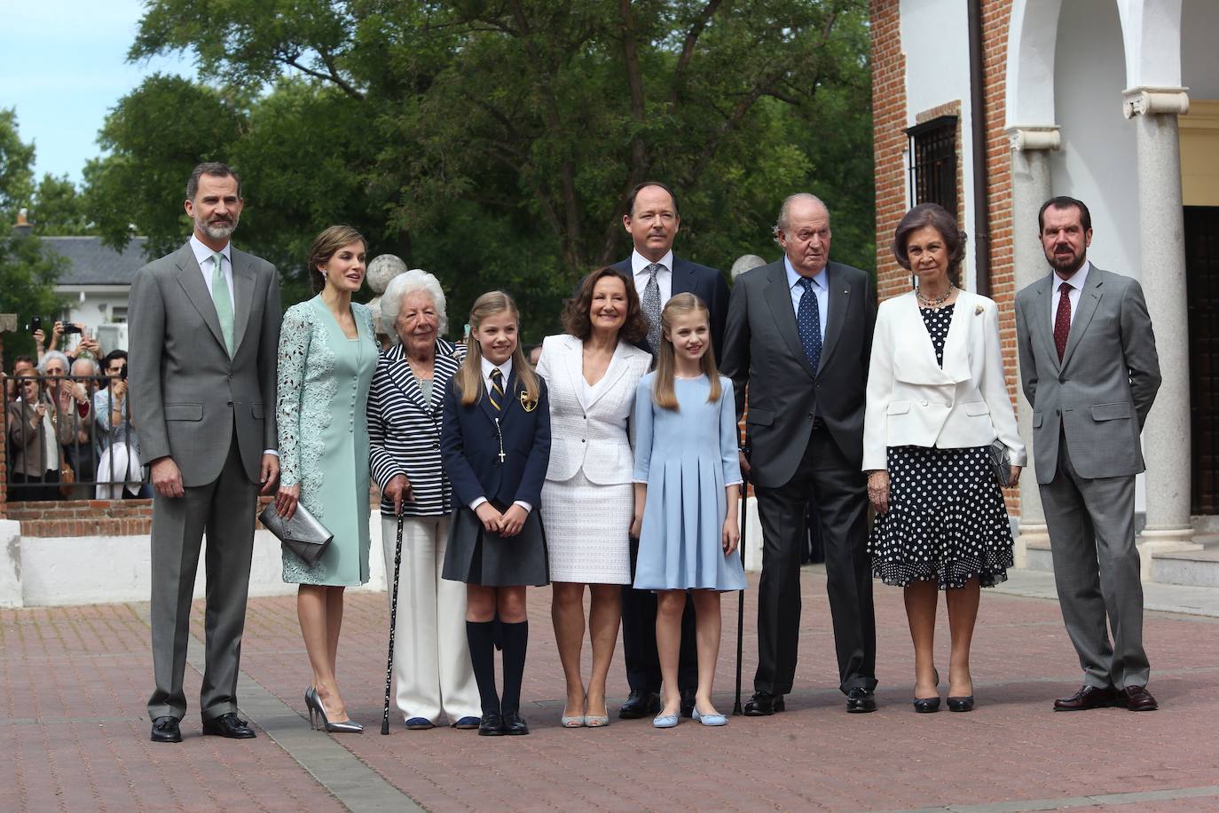 La Familia Real en la Comunión de la Infanta Sofía. 