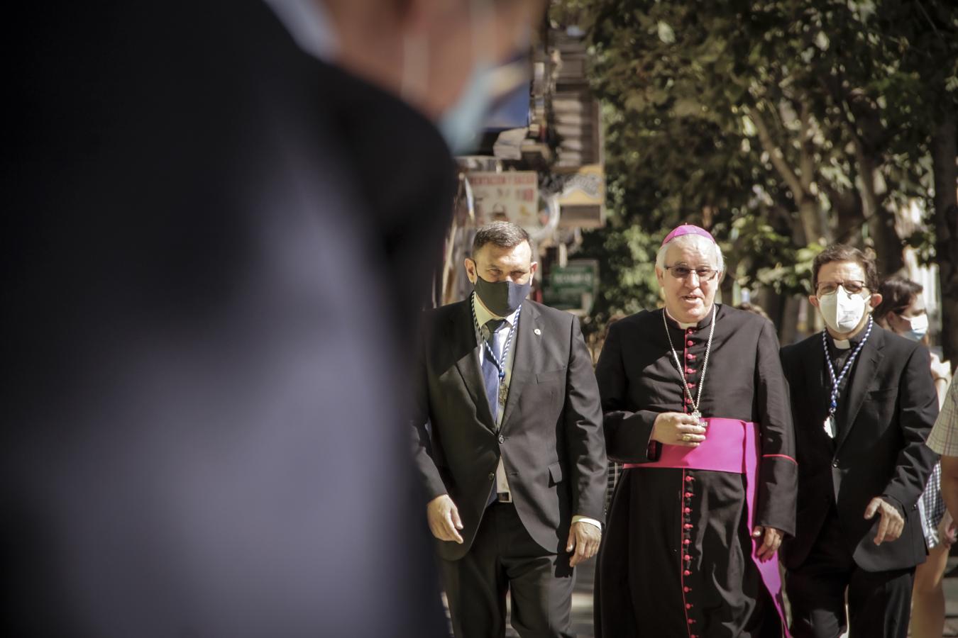 Saiz Meneses durante la función de la Virgen de los Ángeles de los Negritos