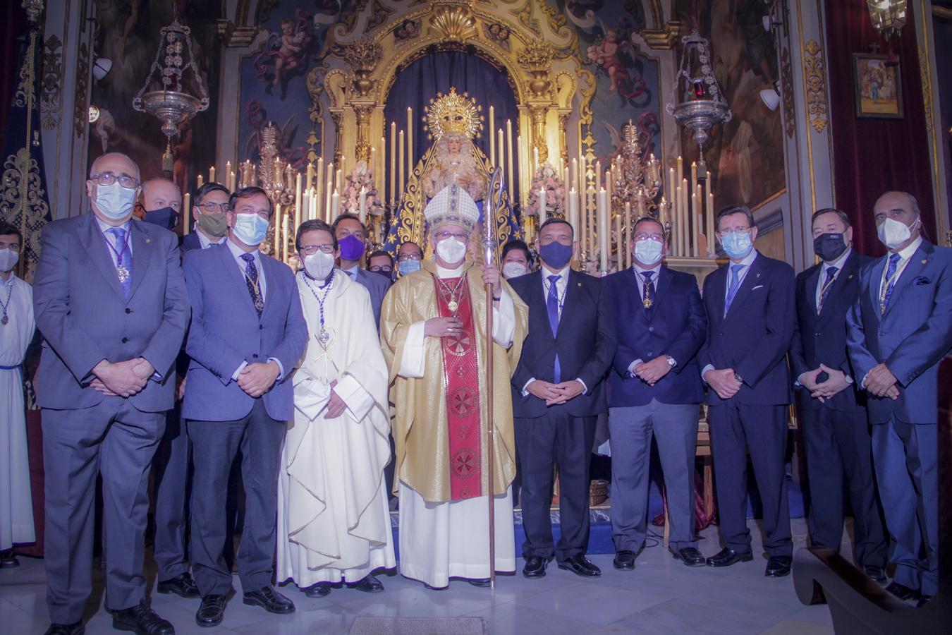 Saiz Meneses durante la función de la Virgen de los Ángeles de los Negritos